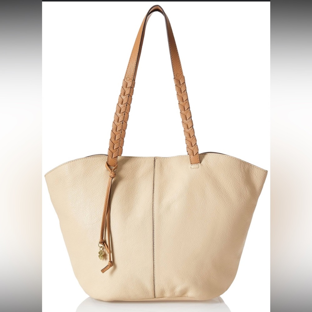 NWT - Lucky Brand Beige Kqin Leather Tote